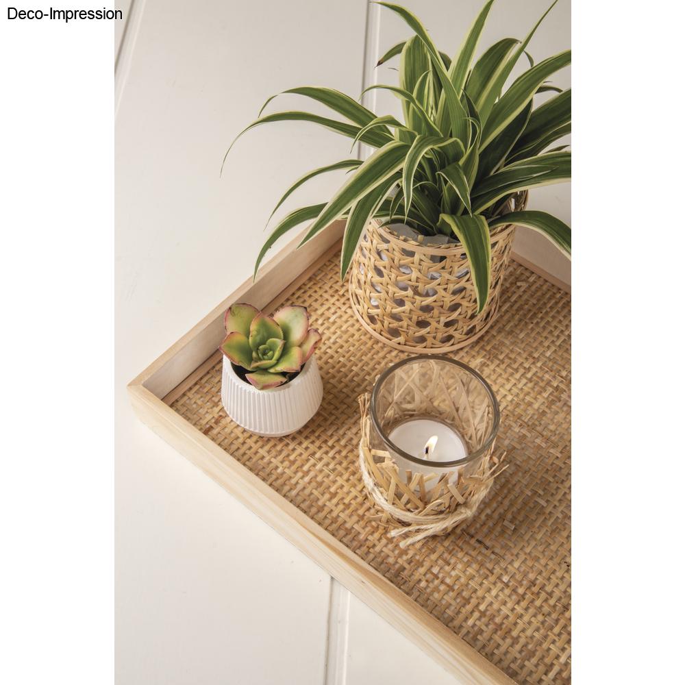 Rotin tressé, naturel, 35x60cm, rouleau 1pce, naturePlaques en bois 7,5-10,5 cm ø (copie)