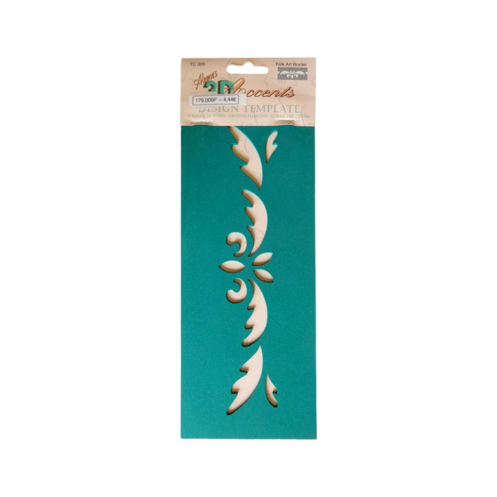 Pochoir 3D Bordure Folk Art