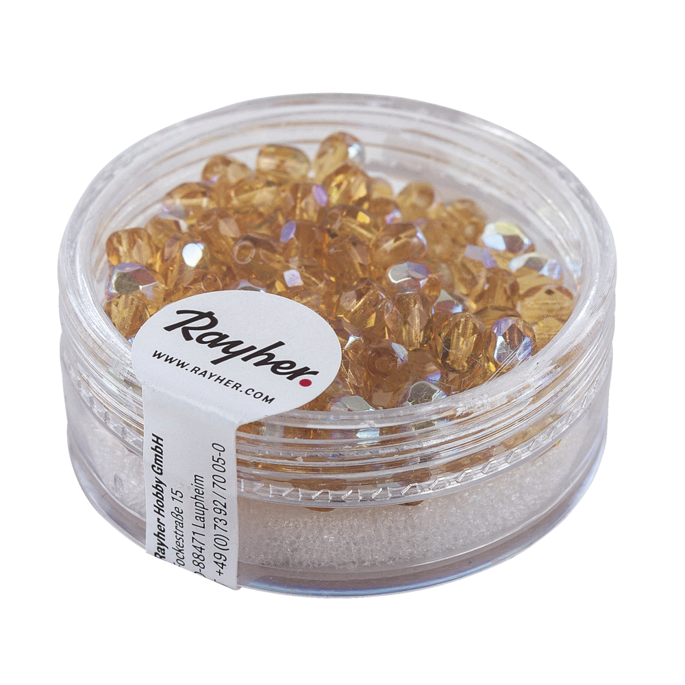 Perle facettée 4 mm Topaze
