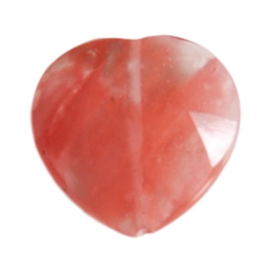 Coeur 20 mm Rose marbré
