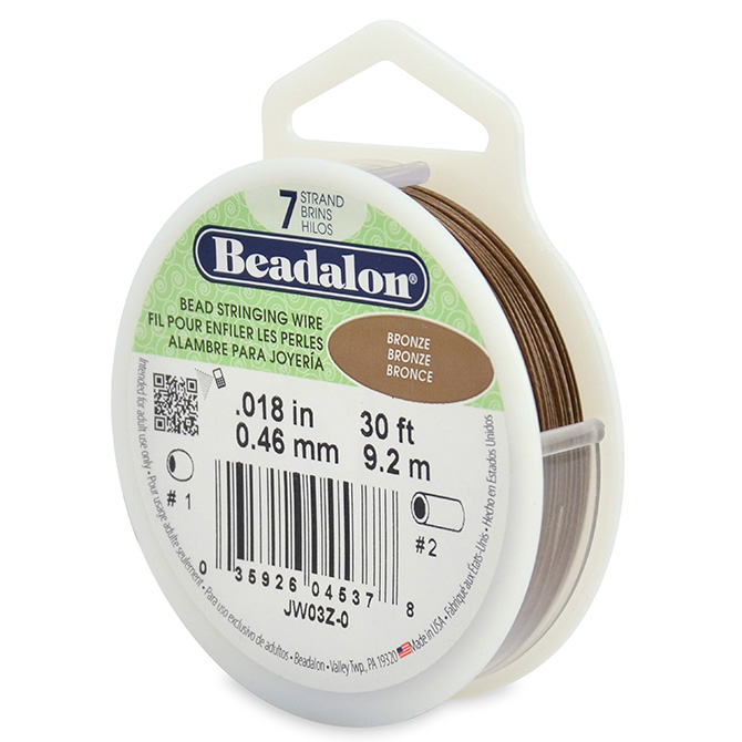 Fil bijoux plastifié 0,46 mm Bronze