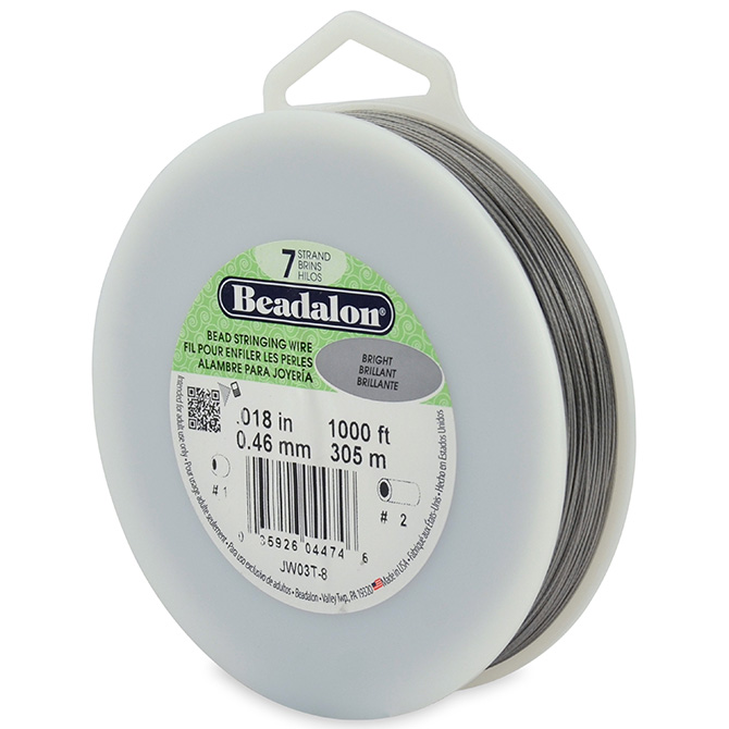 Fil bijoux plastifié 0,46 mm Argenté