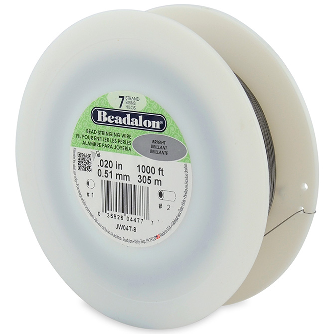 Fil bijoux plastifié 0,51 mm Argenté