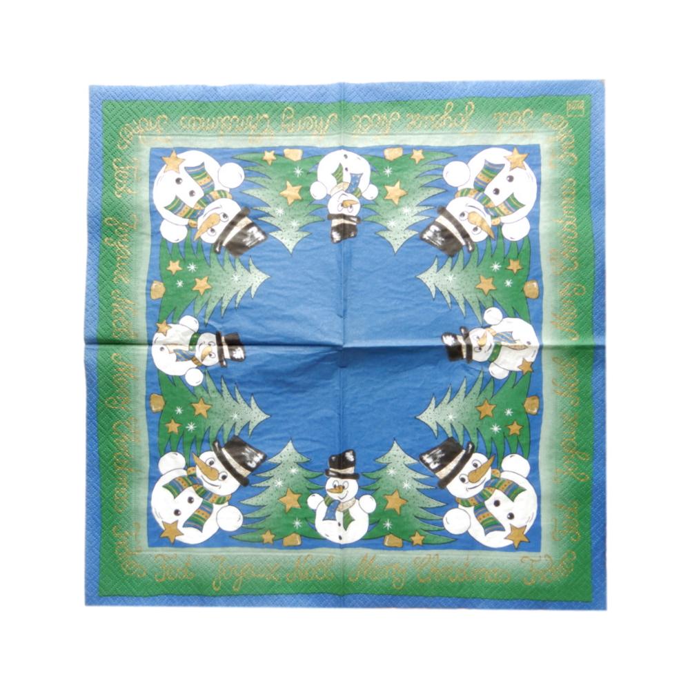 Serviette en papier Bonshommes de neige