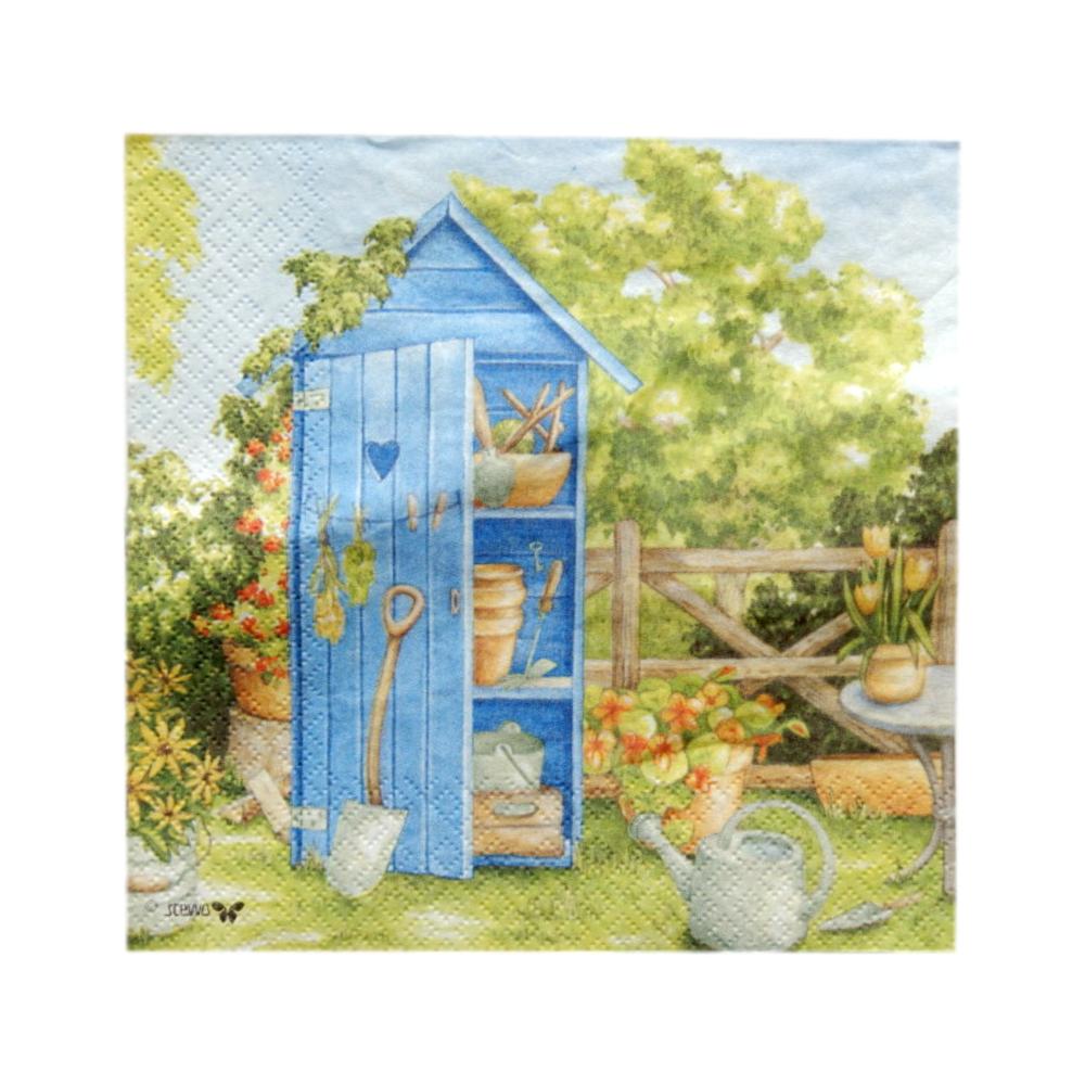 Serviette en papier Cabane de jardin