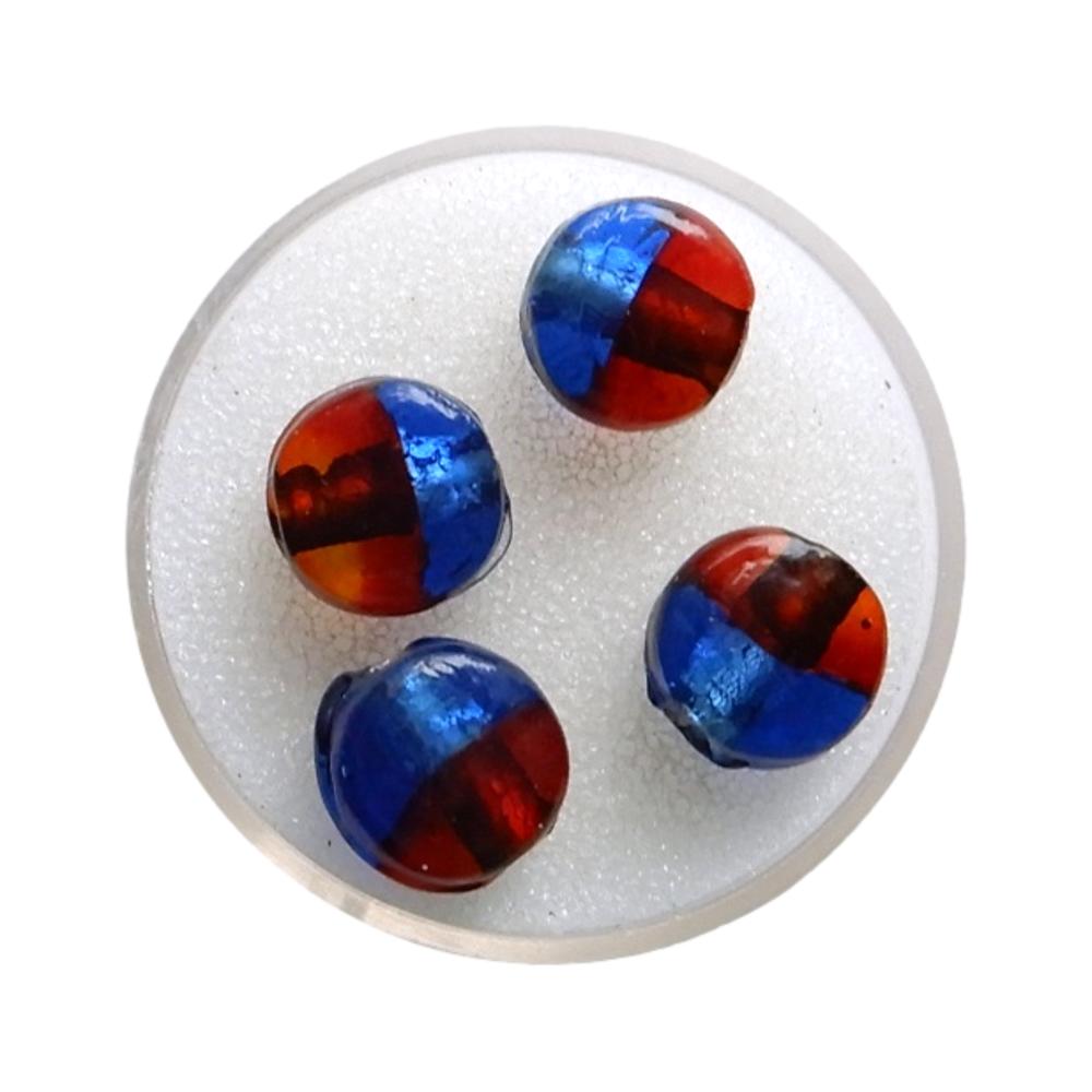 Rond plat 12 mm Bleu et rouge
