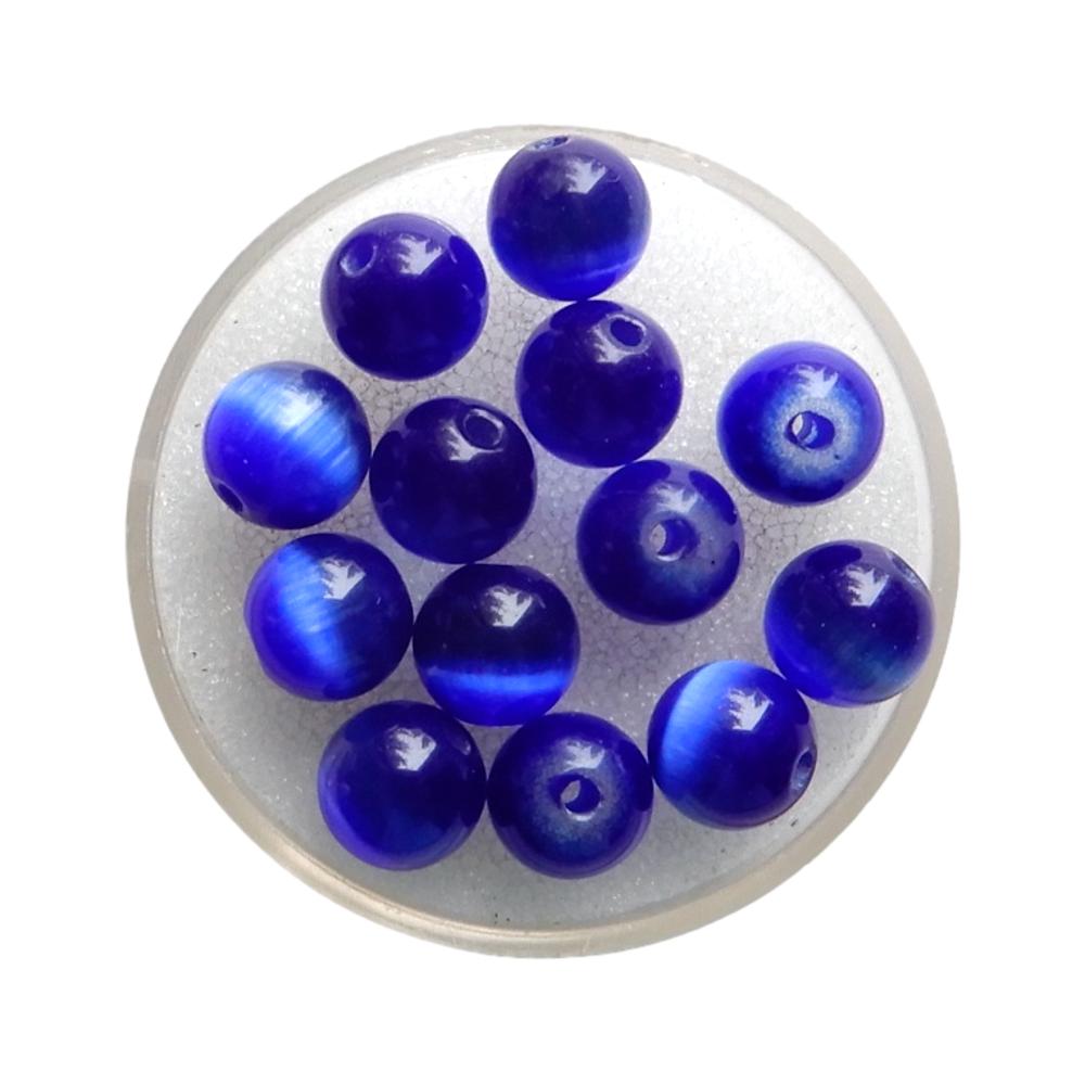 Oeil de chat Boule 8 mm Bleu