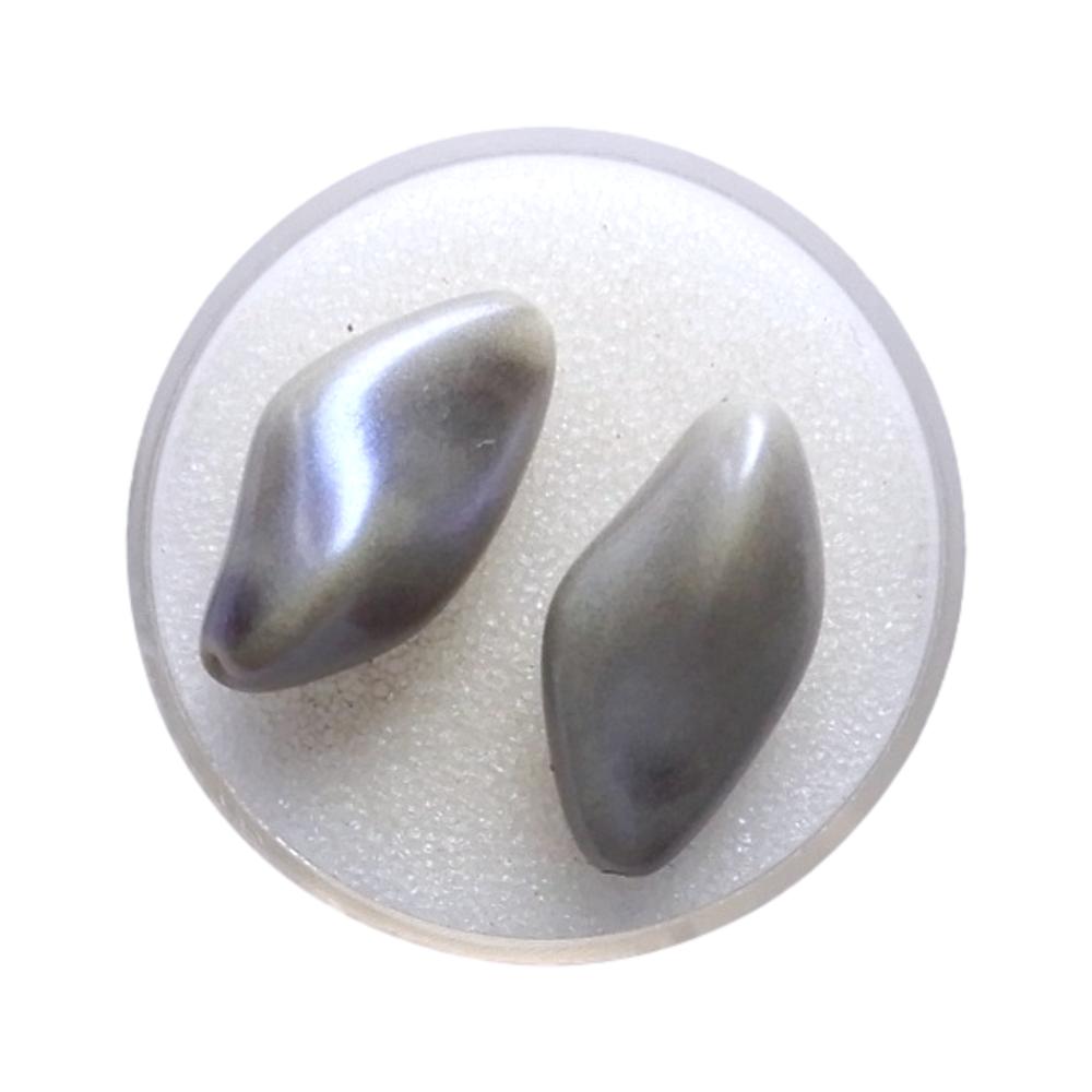 Ovale twist 23 mm Bleu gris